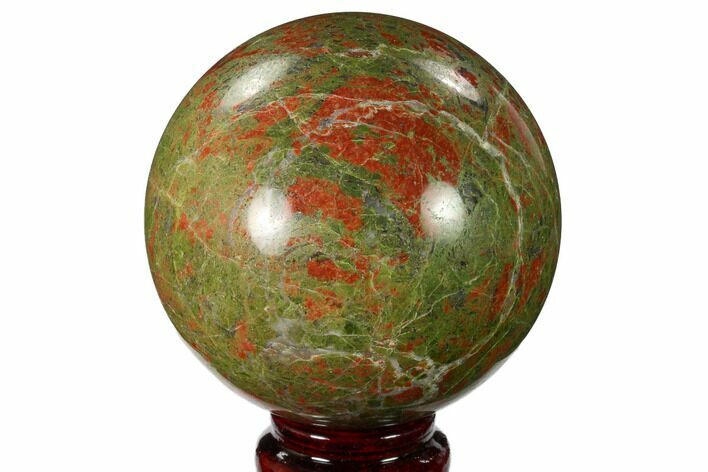 Polished Unakite Sphere - South Africa #151921